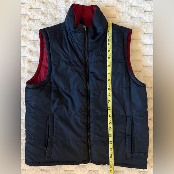 Abercrombie & Fitch Women’s Puffer Vest Y2K Blue Red Full Zip 92 Patch Sz S - Picture 6 of 7